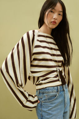 CAMISETA RAYAS ALGOD?N Y LINO / rayas - Zara фото 4