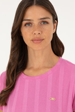 U. S. Polo Assn / Женская фиолетовая футболка - U.s. polo assn фото 2