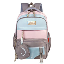 Рюкзак MERLIN 86028 серо-розовый
