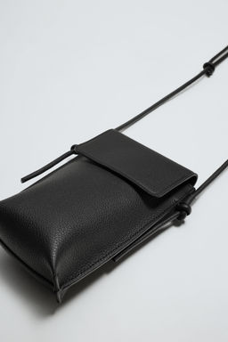 LEATHER CROSSBODY BAG - Zara фото 13