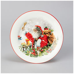 ТАРЕЛКА ЗАКУСОЧНАЯ AGNESS С НОВЫМ ГОДОМ! 20,3*2 СМ (КОР=36ШТ.)