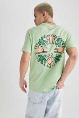 Keith Haring Regular Fit Bisiklet Yaka K?sa Kollu Tisort