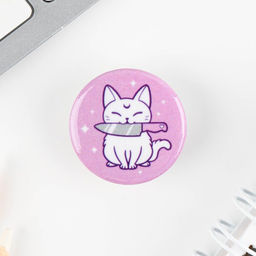 Цена за 10 шт. Значок металлический, закатной Смирись я девушка, 25 мм, МИКС