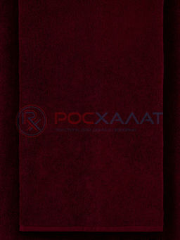 Махровое полотенце без бордюра темно-бордовое ПМ-122 70х140