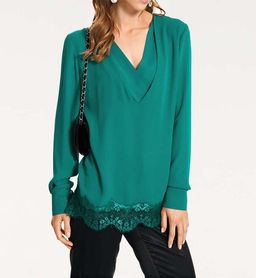Блузка, изумрудная