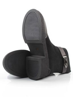 04-HSM704 BLACK Ботинки зимние женские (натуральная кожа, натуральный мех)