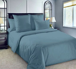 Пододеяльник 2-спальный, перкаль гладкокрашеный (Морской)