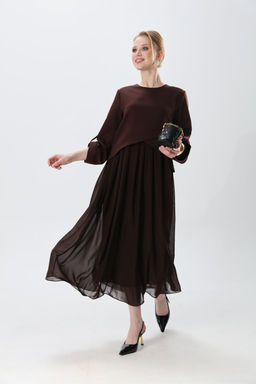 Платье NIKVA н740-24 шоколад  фото 9