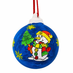 Мой благотворительный взнос в Коробку Храбрости -Набор для творчества "Ёлочные украшения. Шар со снеговичком"