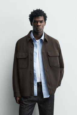 SOBRECAMISA ESTRUCTURA CONFORT / Marr?n oscuro - Zara фото 2