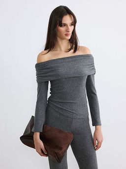 Kay?k Yaka Kad?n Triko Kazak