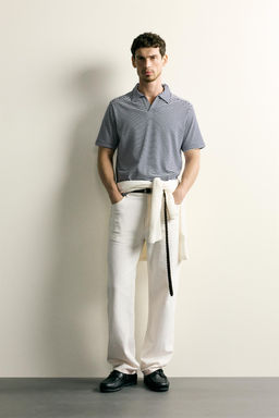 POLO FLUIDO REGULAR FIT RAYAS / rayas
