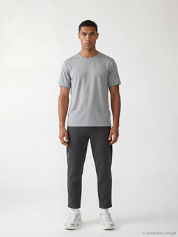 Bisiklet Yaka Erkek Spor Ti??rt