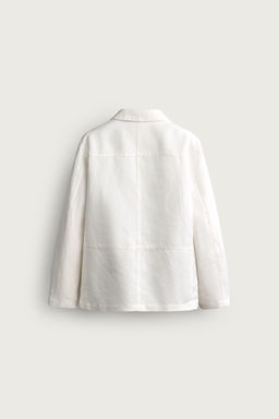 SOBRECAMISA REGULAR FIT BOLSILLOS / Blanco - Zara фото 8