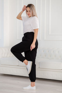 Брюки женские из футера Забава черный