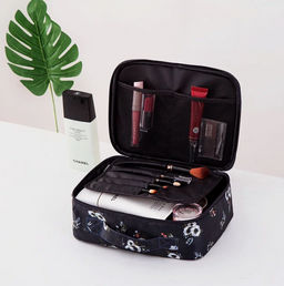 Косметичка синяя  Цветочки  (3114)