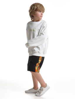 Шорты для мальчика 22-3458 черный | горчичный - Mini maxi фото 25