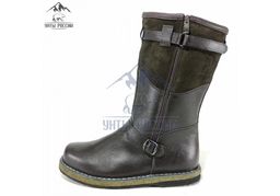 Монголки коричневые с замком, войлочная подошва, - Мирунт фото 11