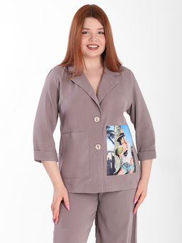 Костюм летний женский брючный - Almond фото 2