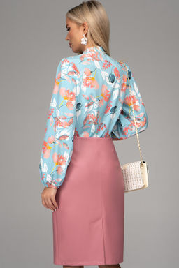 Юбка Лима (экокожа/розовый) - Эльза фото 29