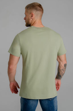 Арт. 61112/5 Футболка мужская однотонная 48-58 (6 шт) Цвет:хаки