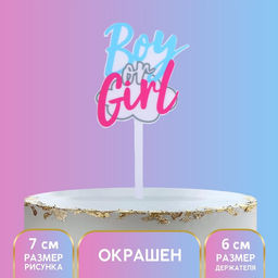 Топпер акрил Boy or Girl - Страна карнавалия фото 3