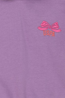 U. S. Polo Assn Сиреневый свитшот с капюшоном для девочки - U.s. polo assn фото 3