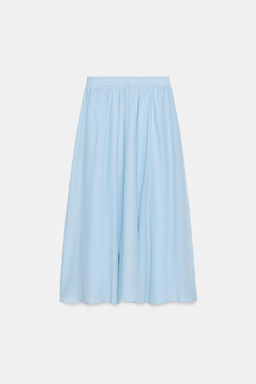 FALDA MIDI CAPA / Azul pastel - Zara фото 8