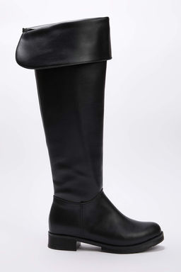 Siyah Duz Topuklu Cift Kullan?ml? Kad?n Diz Ustu Cizme TAKAW26CZ00033 - Trendyolmilla фото 9