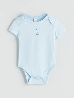 Bask?l? Erkek Bebek ??t??tl? Bodysuit