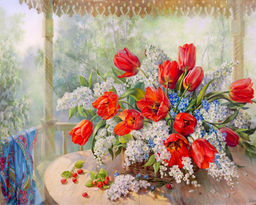 Картина по номерам на холсте и подрамнике 40х50 см