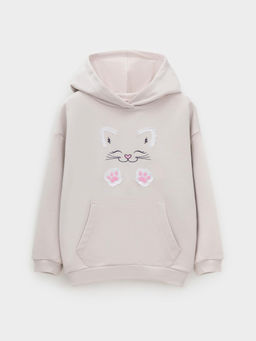 КР 302857/бежевый 4002 к609 джемпер (худи) для дев