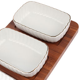 90051-508 Менажница на подставке 3 блюда 4пр керамика LR (х8) - Mayer&boch фото 2