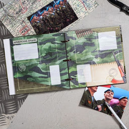 Дембельская книга на ленте Герой, 32 листа, 20 х 20 см - Семейные традиции фото 9