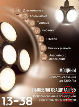 Кемпинговый фонарь пластиковый