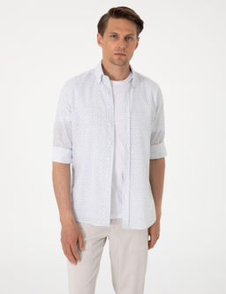 Lacivert Slim Fit Uzun Kollu G_mlek