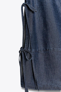 ZW COLLECTION DENIM TIE TOP - Zara фото 8