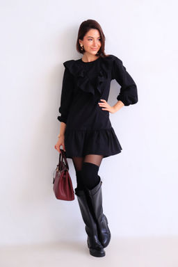 Платье-мини чёрное - Martichelli фото 14