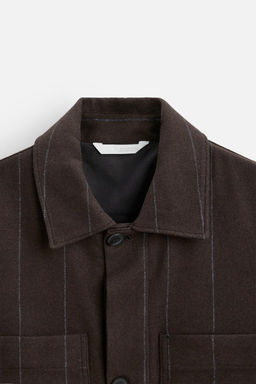STRIPED OVERSHIRT WITH POCKETS - Zara фото 8
