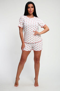 Пижама с шортами (01062, красный) - Плиона фото 20