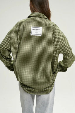 Рубашка Oversized в клетку Green