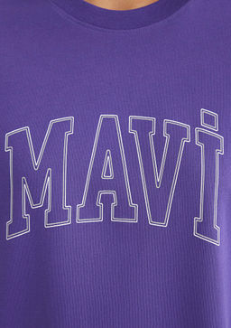 Mavi Logo Bask?l? Mor Tisort  фото 6