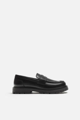 LEATHER PENNY LOAFERS - Zara фото 4