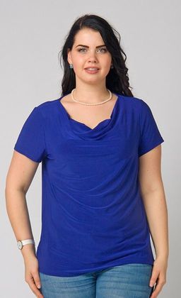 2706/8 блуза Из тонкого шелковистого трикотажа с пайетками цвета черный/серебро - Ckc collections фото 11