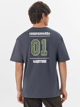 Футболка мужская серая с надписью