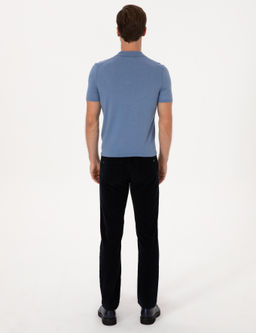 Lacivert Straight Fit Kanvas Pantolon - Cacharel фото 4