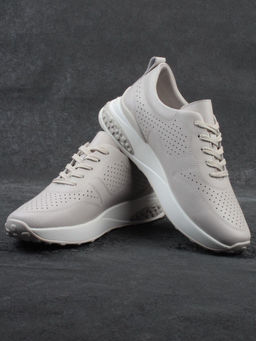 03-23F-2 BEIGE Кроссовки женские (натуральная кожа)