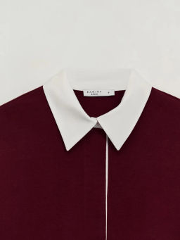 Хлопковый джемпер с отложным воротником / Zarina