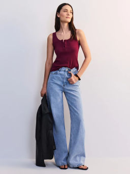 Топ в рубчик на пуговицах ZR2605013403-91 / Zarina