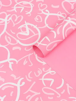 Цена за 20 шт. Плёнка флористическая для цветов, «Сердца», розовая, 57×57 см